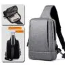Men's multifunction anti-theft usb shoulder bag men bags shoulder crossbody travel sling chest bags pack messenger pack for male