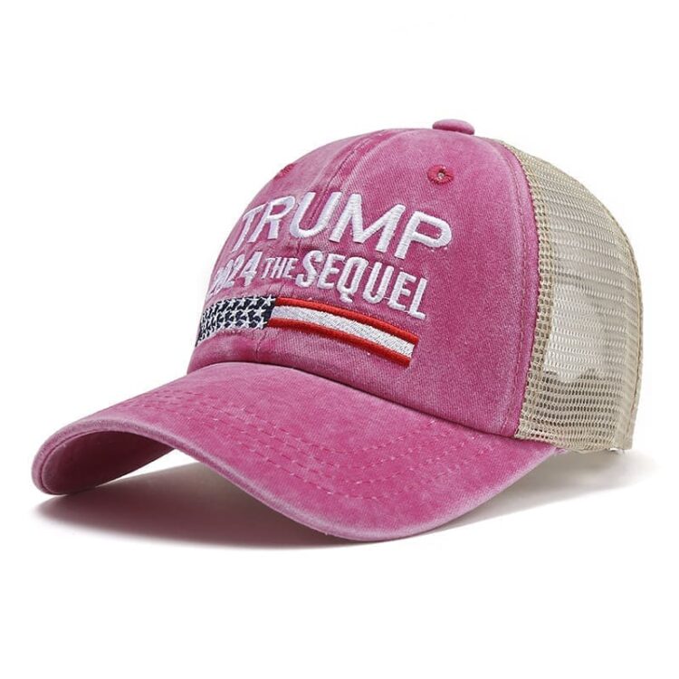 Wholesale custom logo america usa 2024 trucker hat baseball sport caps for advertising