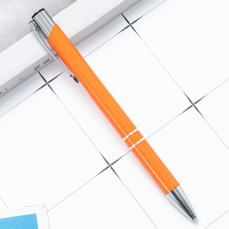 High quality business personalized black gift engraving promotion click metal custom ballpoint pen with laser logo