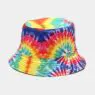 Wholesale fashion tie dye bucket hat outdoor fisherman hat double-sided wearing designed adult reversible bucket hat cap