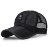 Outdoor sport sun long-brimmed breathable adjustable mesh baseball cap hat for men women