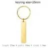 Keychain blank laser engraving stainless steel custom logo creative personality bar rectangle metal keychains promotional gift