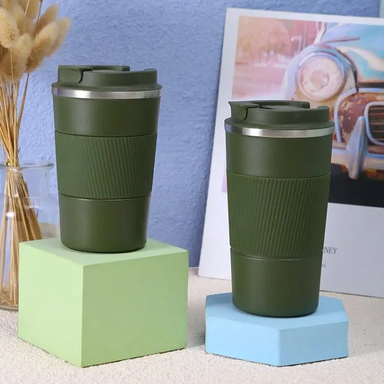 510ml silicone sleeve stainless steel coffee cup coffee mug tumbler stainless steel tumbler with logo