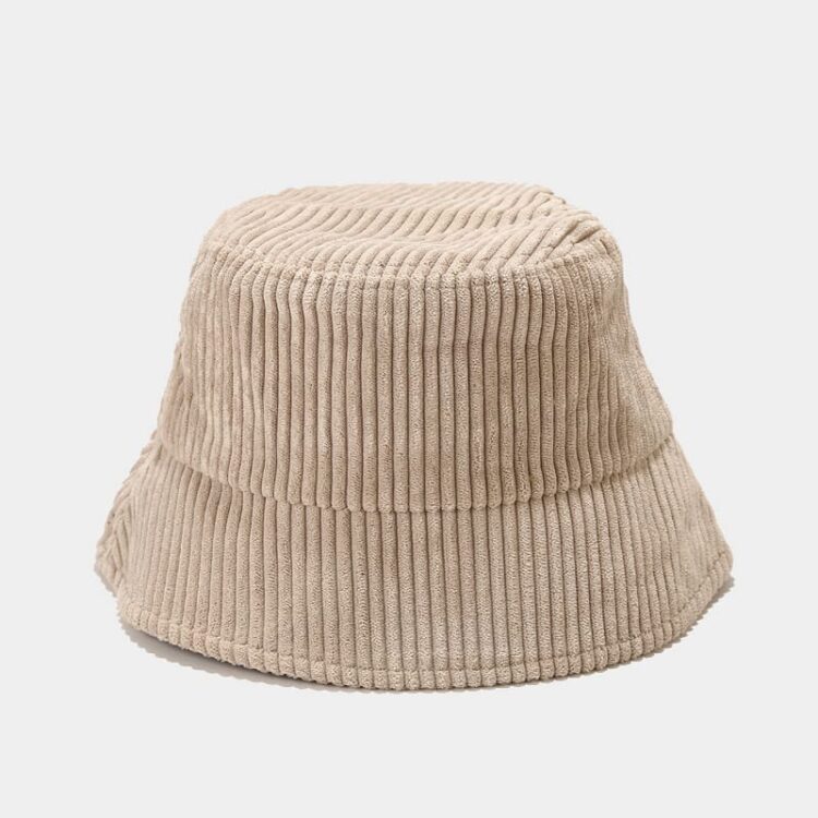 Wholesale solid color fashion fisherman hats for women keep warm bucket hat design vintage adult corduroy winter hats