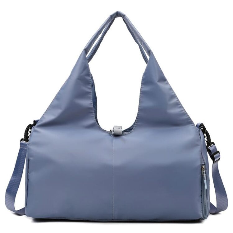 Wet pocket and shoes compartment women dry wet separate storage sports tote yoga bag travel duffel gym bag