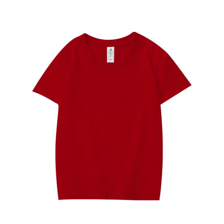 100% combed cotton kids tee tshirts screen printed plain blank white baby boys girls t-shirts with logo