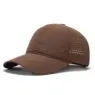 Oem custom 6 panels water resistant laser cut drilled hole baseball cap