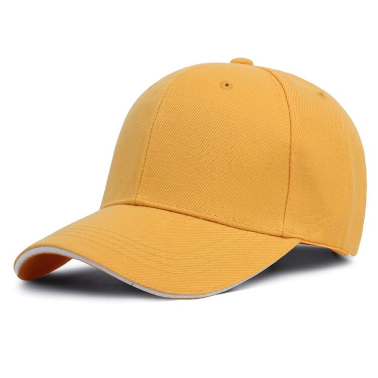 Wholesale gorras customised embroidery solid color plain sandwich brim baseball caps custom hats