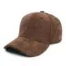 Winter warm unisex corduroy cap solid color women men sport baseball cap