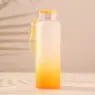 Wholesale creative 17oz 500ml gradient color glass drinking bottle sublimation frosted glass water bottle