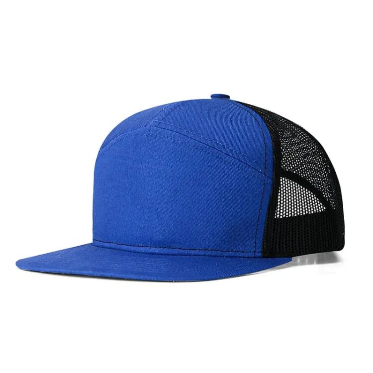 Customized logo richardson 168 cotton trucker hat breathable 7 panel flat brim baseball cap wholesale