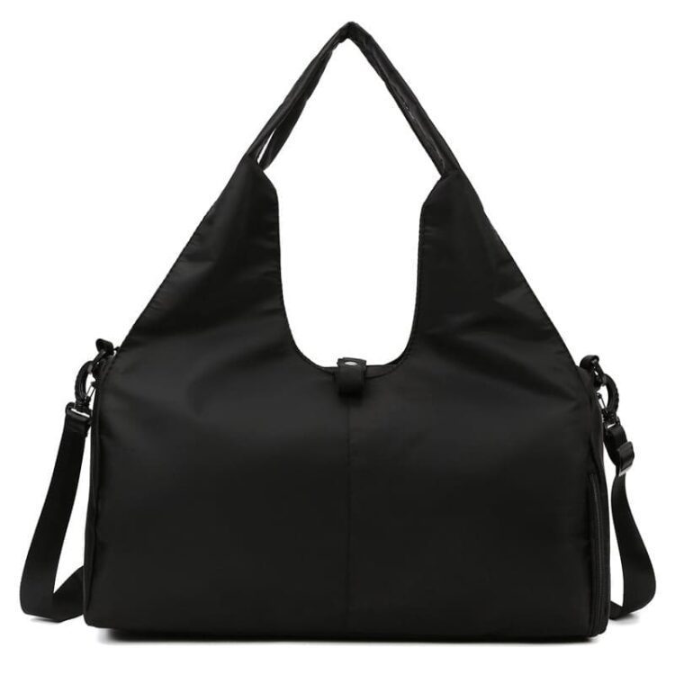 Wet pocket and shoes compartment women dry wet separate storage sports tote yoga bag travel duffel gym bag