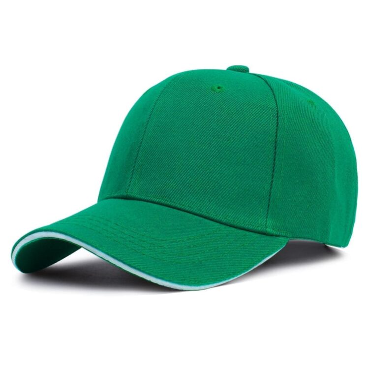Wholesale gorras customised embroidery solid color plain sandwich brim baseball caps custom hats