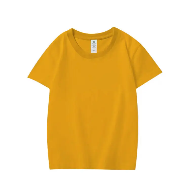 100% combed cotton kids tee tshirts screen printed plain blank white baby boys girls t-shirts with logo