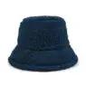 Factory direct selling solid color lamb wool warm keep winter bucket hat caps for men women