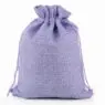 Customized logo promotion linen drawstring gift bag mini candy gift bag linen bag with ribbon
