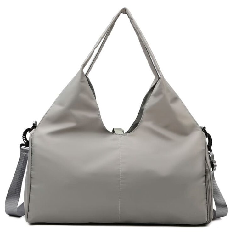 Wet pocket and shoes compartment women dry wet separate storage sports tote yoga bag travel duffel gym bag
