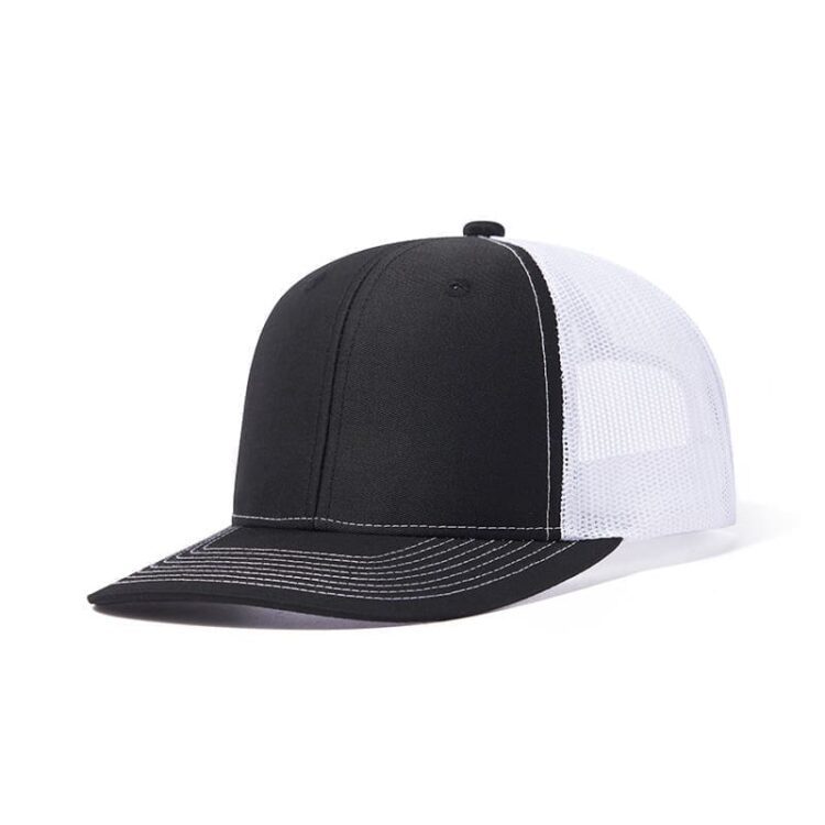 Custom logo 6 panel all colors richardson 112 trucker hats mesh with leather patches camo customized embroidery 2two tone gorras