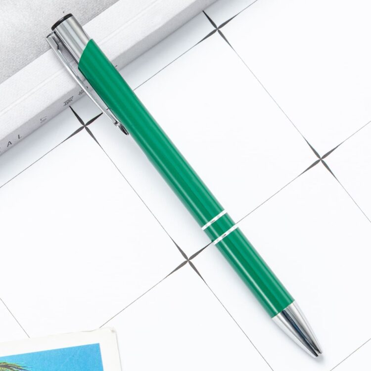 High quality business personalized black gift engraving promotion click metal custom ballpoint pen with laser logo