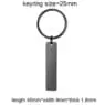 Keychain blank laser engraving stainless steel custom logo creative personality bar rectangle metal keychains promotional gift