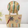 New arrival shoulder beach tote bag large handbag woven paper straw decorative beach bags