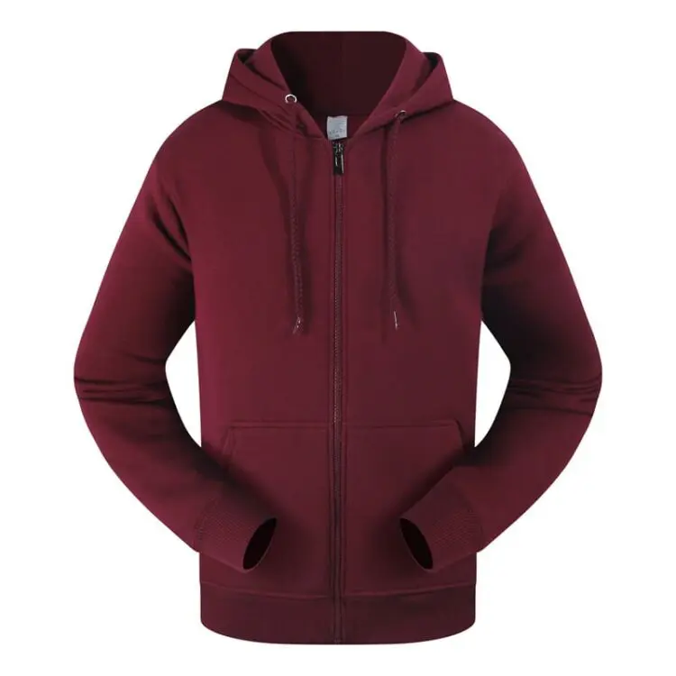 100% cotton brown blank joggers suits set zipper white fleece bulk unisex hoodies custom logo mens zip up hoodies