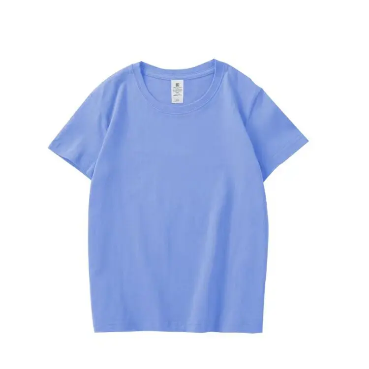 100% combed cotton kids tee tshirts screen printed plain blank white baby boys girls t-shirts with logo