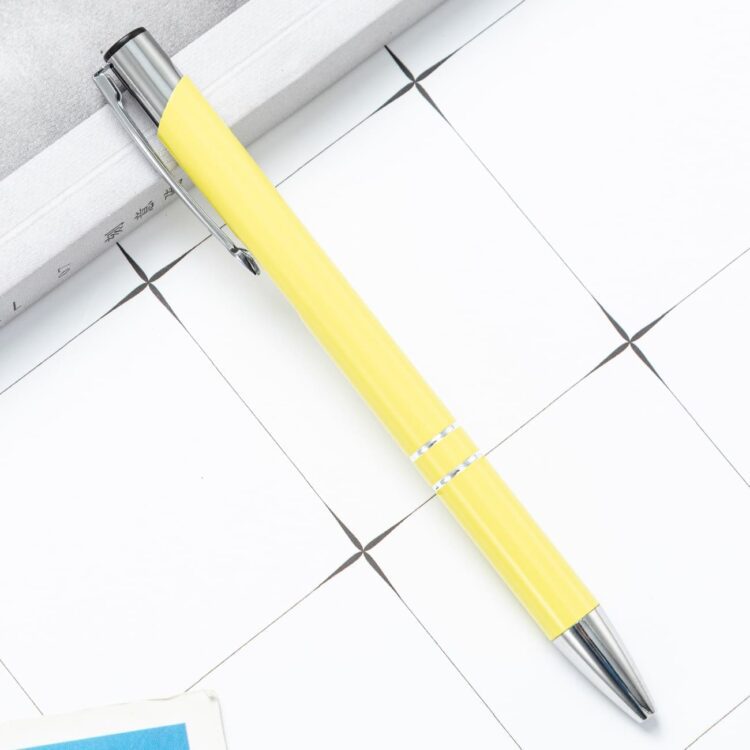 High quality business personalized black gift engraving promotion click metal custom ballpoint pen with laser logo