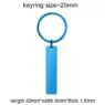 Keychain blank laser engraving stainless steel custom logo creative personality bar rectangle metal keychains promotional gift