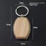 Custom shape wooden keychain engraving logo wooden keyring blank wood keychain logo key chain beech timber gift
