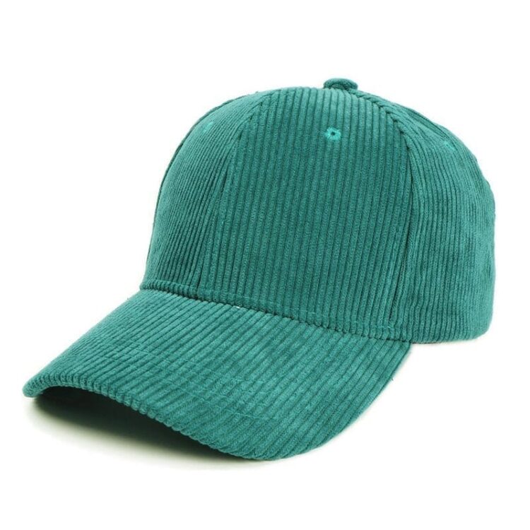 Winter warm unisex corduroy cap solid color women men sport baseball cap