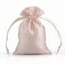 Customized logo satin fabric drawstring gift bag silk fabric candy gift bag smooth feeling gift bag with ribbon