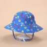 Wholesale plain printed children girl summer cotton custom baby logo sun hat cord blank school with strap kid bucket hat