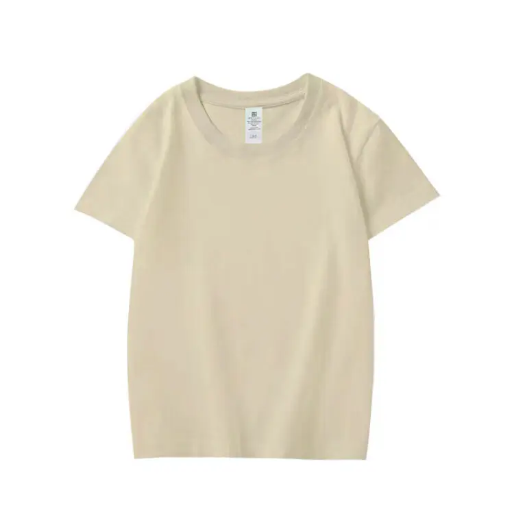 100% combed cotton kids tee tshirts screen printed plain blank white baby boys girls t-shirts with logo