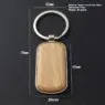 Custom shape wooden keychain engraving logo wooden keyring blank wood keychain logo key chain beech timber gift
