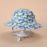 Wholesale plain printed children girl summer cotton custom baby logo sun hat cord blank school with strap kid bucket hat