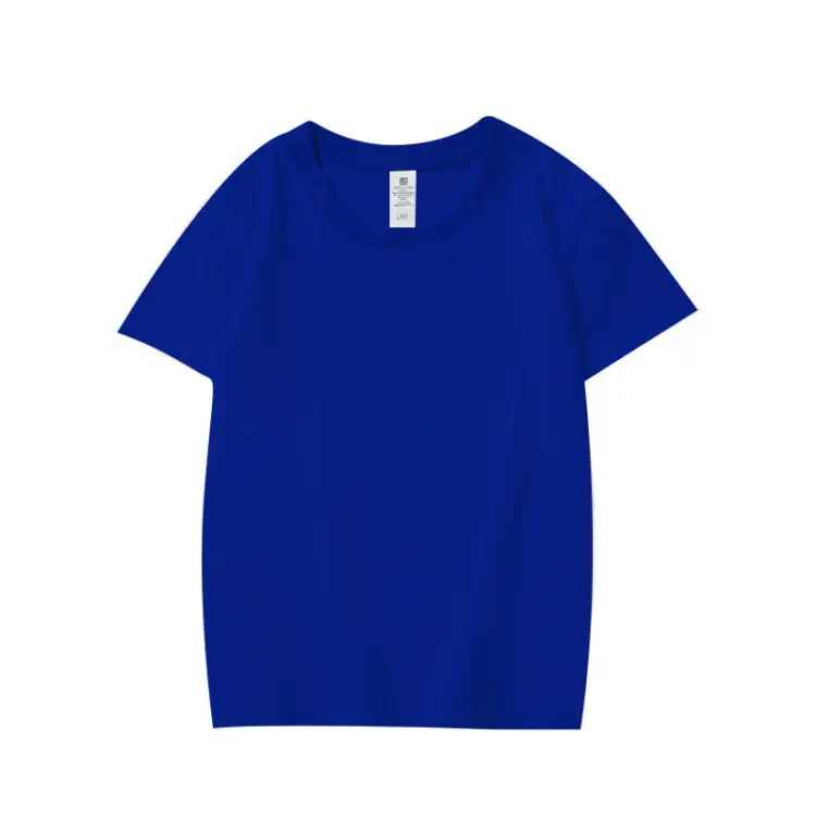 100% combed cotton kids tee tshirts screen printed plain blank white baby boys girls t-shirts with logo