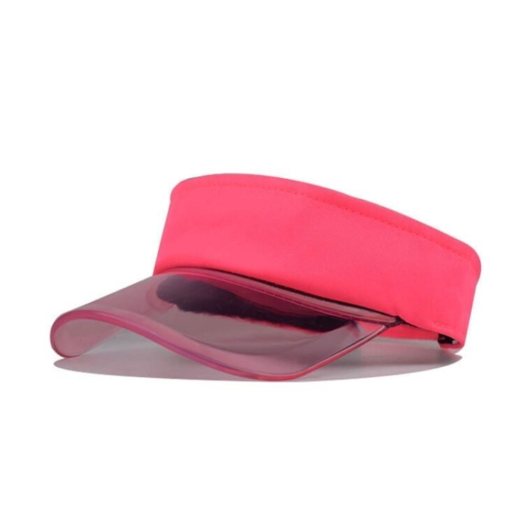 Wholesale summer sunvisor gorro uv viceras tennis pvc solar transparent visor clear brim solar sun visor hat