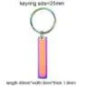 Keychain blank laser engraving stainless steel custom logo creative personality bar rectangle metal keychains promotional gift