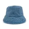 Factory direct selling solid color lamb wool warm keep winter bucket hat caps for men women