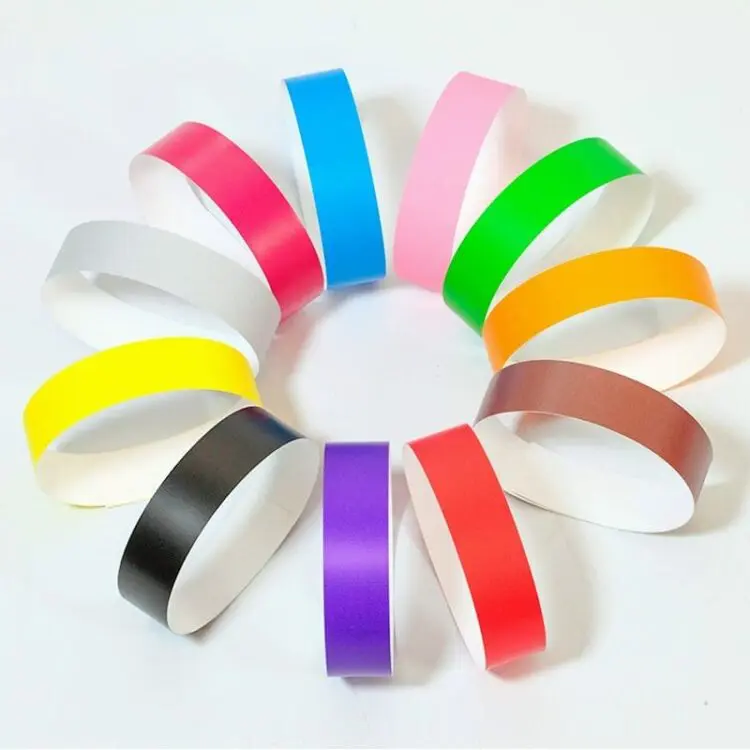 Customized tyvek bracelet disposable waterproof tearproof party festival club event printing tyvek paper bracelets wristbands