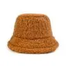Factory direct selling solid color lamb wool warm keep winter bucket hat caps for men women
