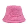 Winter lamb cashmere basin hat wholesale cross border warm bucket hat solid lamb hair bucket hat