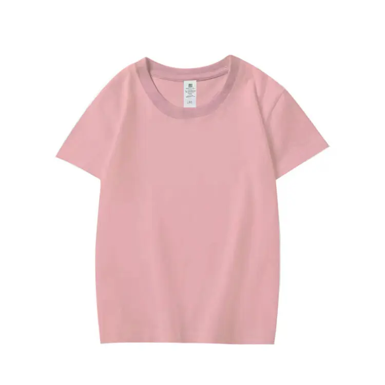 100% combed cotton kids tee tshirts screen printed plain blank white baby boys girls t-shirts with logo