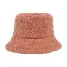 Factory direct selling solid color lamb wool warm keep winter bucket hat caps for men women