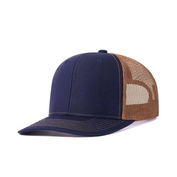 Custom logo 6 panel all colors richardson 112 trucker hats mesh with leather patches camo customized embroidery 2two tone gorras