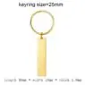 Keychain blank laser engraving stainless steel custom logo creative personality bar rectangle metal keychains promotional gift