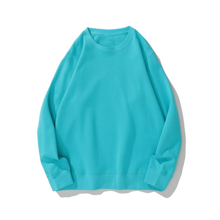Custom 300gsm cotton terry unisex oversized crewneck sweatshirt men puffer printed sweatshirt hoodie
