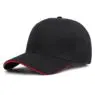 Wholesale gorras customised embroidery solid color plain sandwich brim baseball caps custom hats
