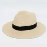 Wholesale custom logo womens mens wide brim panama straw hats fedora summer fishing beach sun hats upf straw hat for women